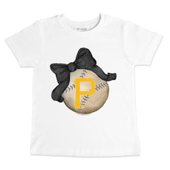 Pittsburgh Pirates Tiny Turnip Youth Baseball Bow T-Shirt | MLB For sale