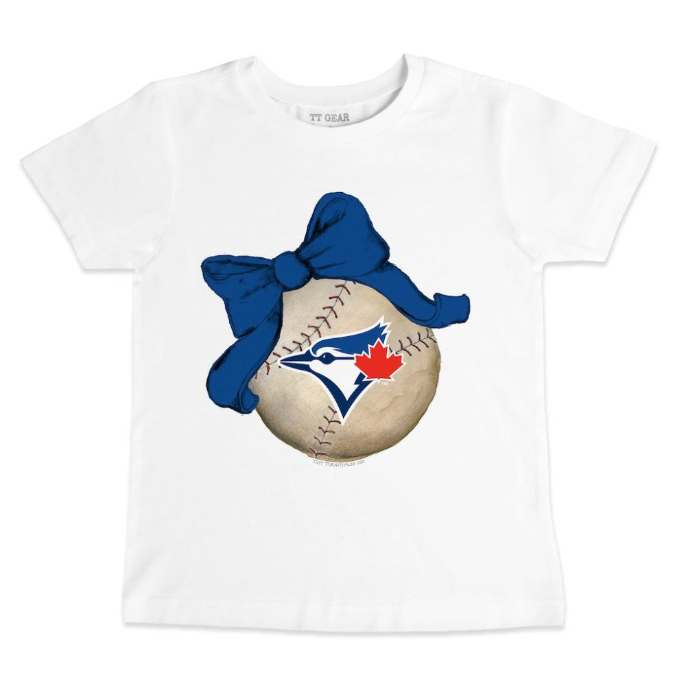 Toronto Blue Jays Tiny Turnip Youth Baseball Bow T-Shirt | MLB Near me