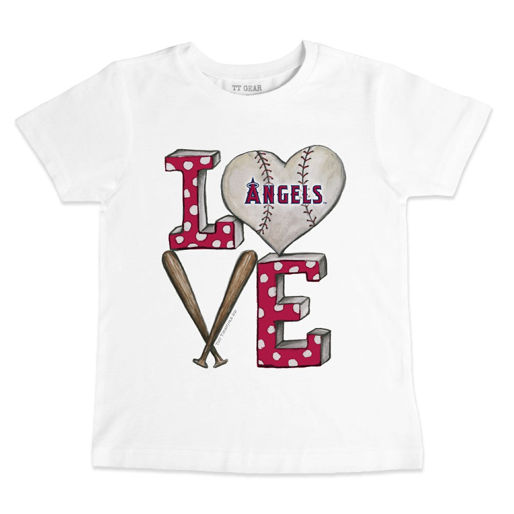 Los Angeles Angels Tiny Turnip Youth Baseball Love T-Shirt | MLB Sale