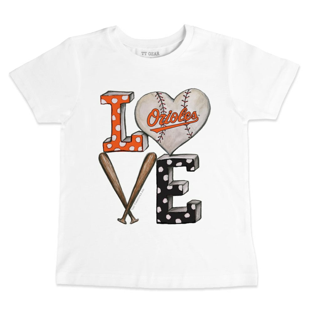 Baltimore Orioles Tiny Turnip Youth Baseball Love T-Shirt | MLB Sale