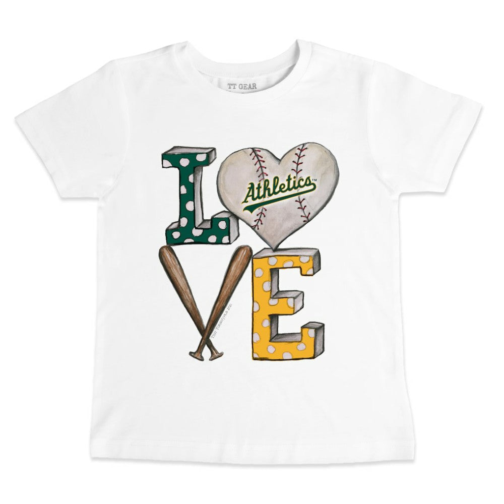 Athletics Tiny Turnip Youth Baseball Love T-Shirt | MLB Discount