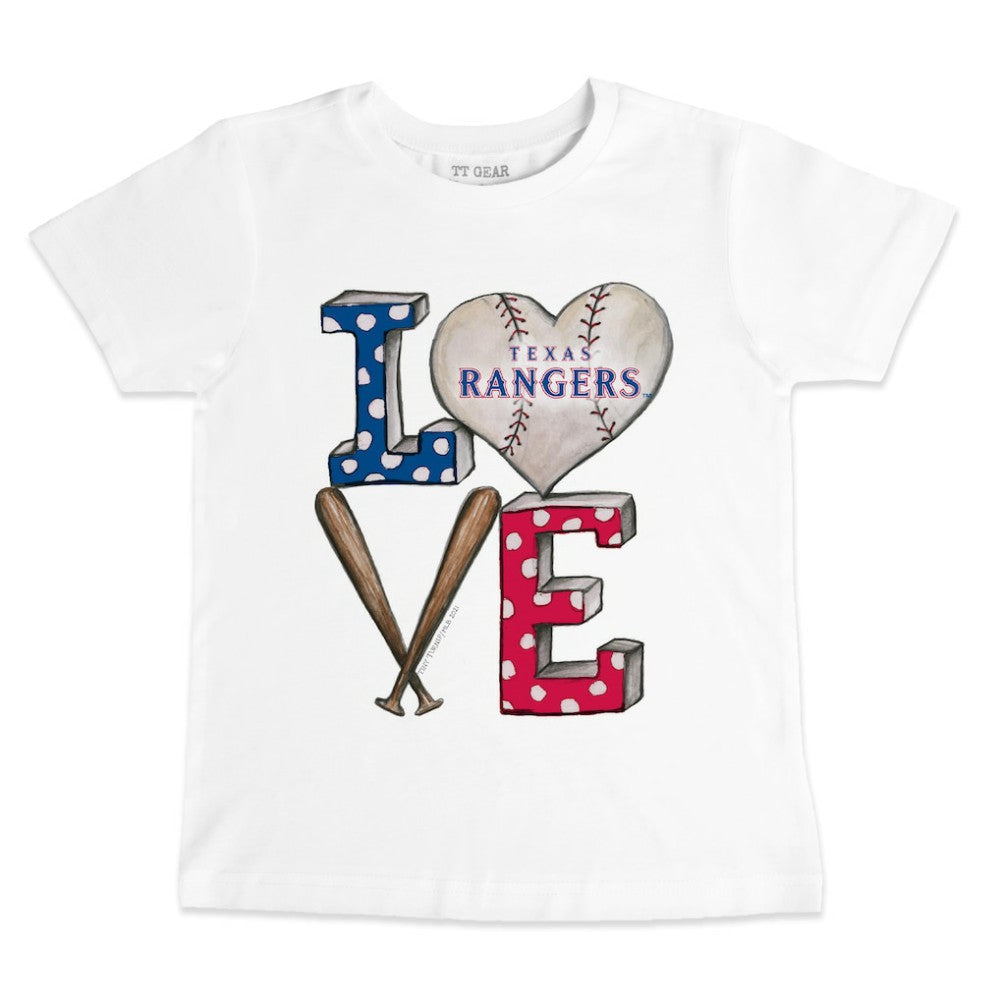 Texas Rangers Tiny Turnip Youth Baseball Love T-Shirt | MLB New