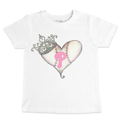 Philadelphia Phillies Tiny Turnip Youth Baseball Tiara Heart T-Shirt | MLB For sale