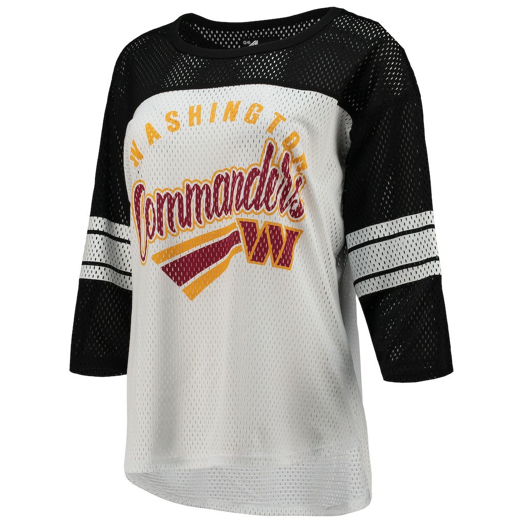 Washington Commanders  G-III 4Her by Carl Banks Women's First Team 3/4-Sleeve Mesh T-Shirt