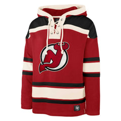 Jack Hughes New Jersey Devils '47 Player Lacer Pullover Hoodie On Sale