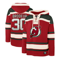 Martin Brodeur New Jersey Devils '47 Retired Player Name & Number Lacer Pullover Hoodie Discount