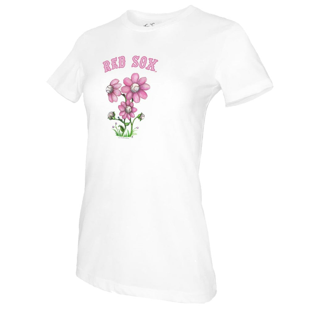 Boston Red Sox Tiny Turnip Women's Blooming Baseballs T-Shirt | MLB New