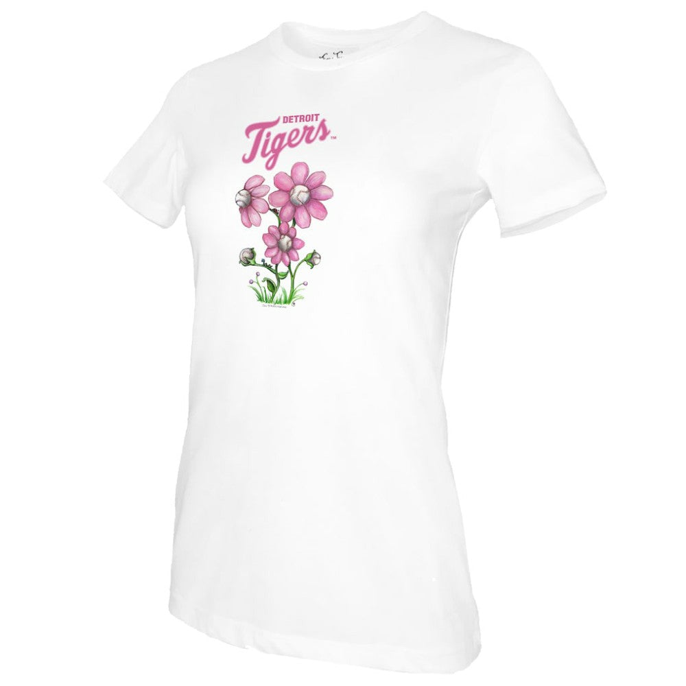 Detroit Tigers Tiny Turnip Women's Blooming Baseballs T-Shirt | MLB Outlet