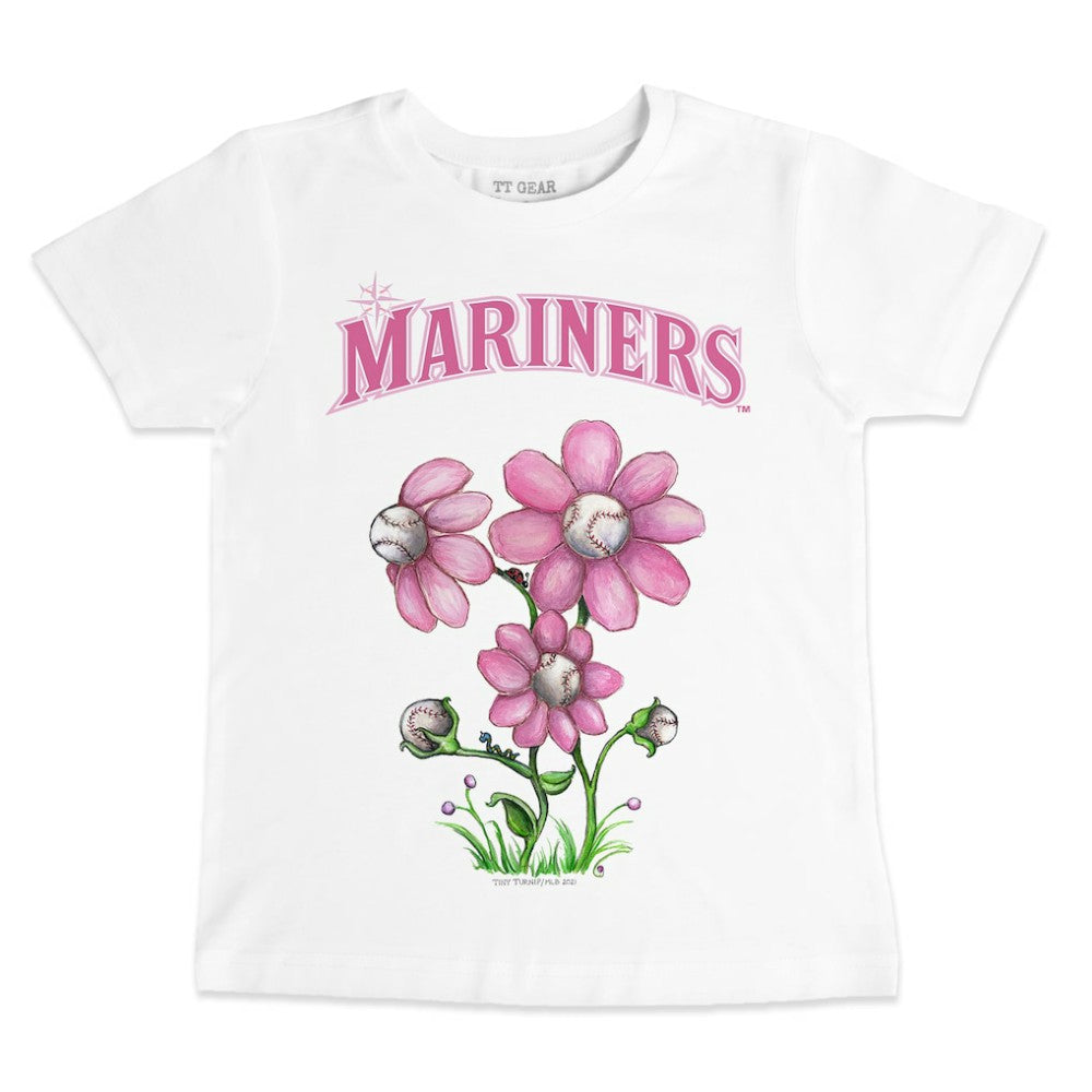 Seattle Mariners Tiny Turnip Youth Blooming Baseballs T-Shirt | MLB On Sale