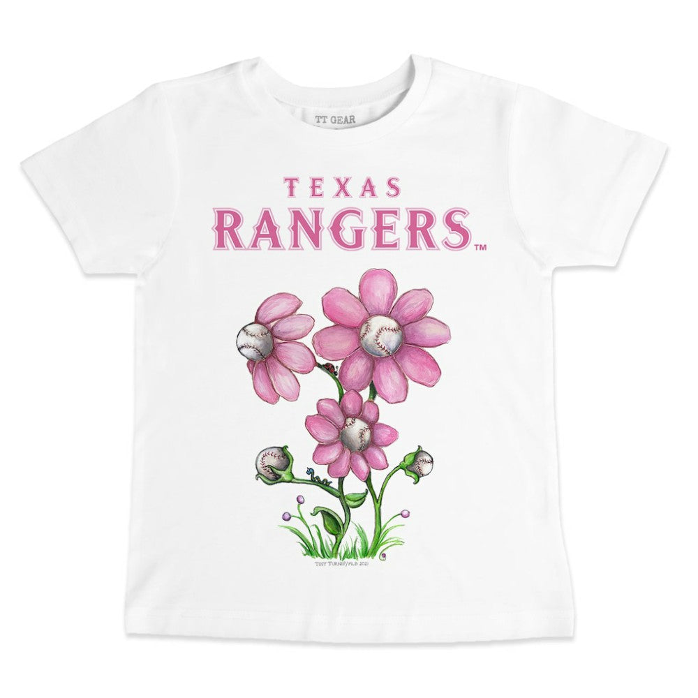 Texas Rangers Tiny Turnip Youth Blooming Baseballs T-Shirt | MLB On Sale