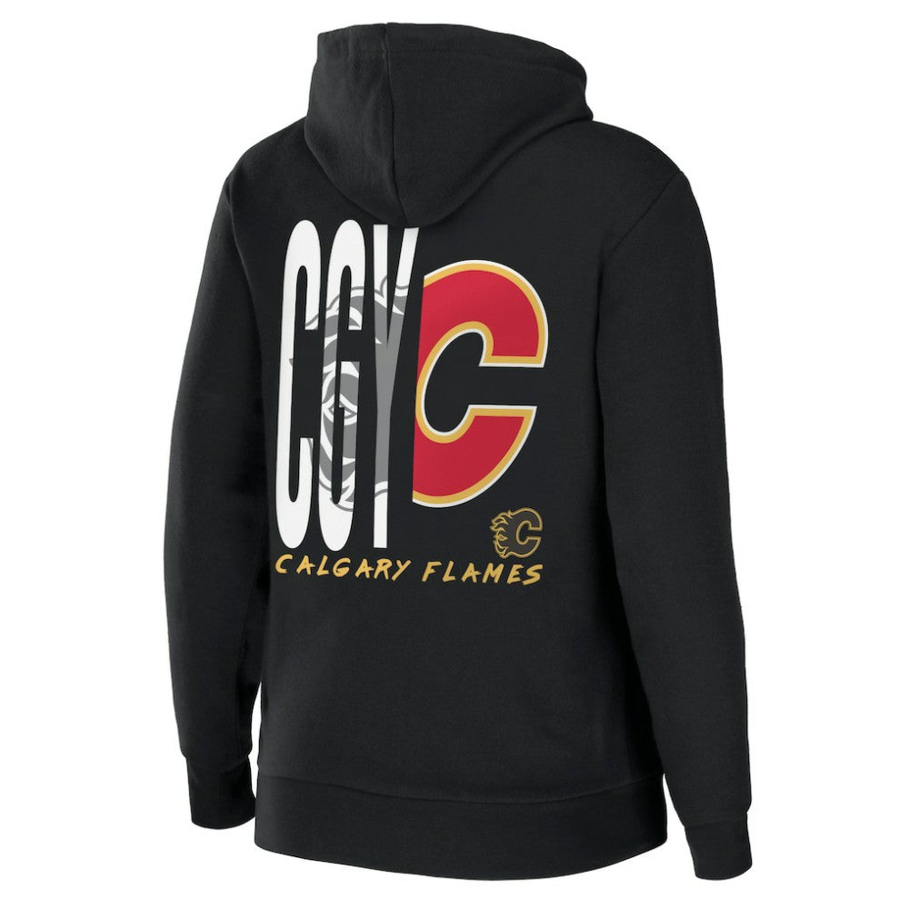Calgary Flames WEAR by Erin Andrews Women's Sponge Fleece Full-Zip Hoodie On Sale