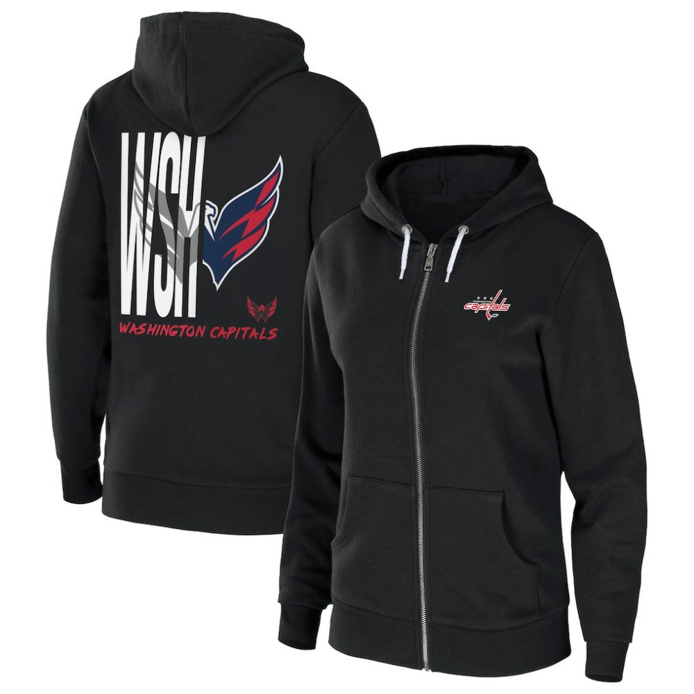 Washington Capitals WEAR by Erin Andrews Women's Sponge Fleece Full-Zip Hoodie Sale