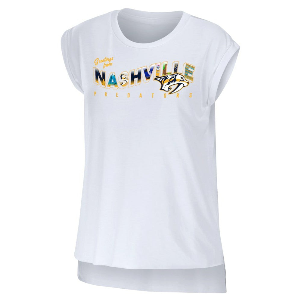 Nashville Predators WEAR by Erin Andrews Women's Greetings From Muscle T-Shirt Outlet
