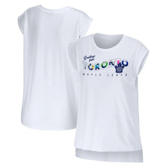 Toronto Maple Leafs WEAR by Erin Andrews Women's Greetings From Muscle T-Shirt For Sale