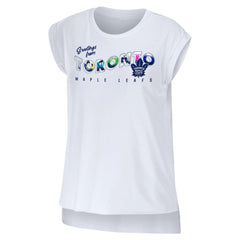 Toronto Maple Leafs WEAR by Erin Andrews Women's Greetings From Muscle T-Shirt For Sale