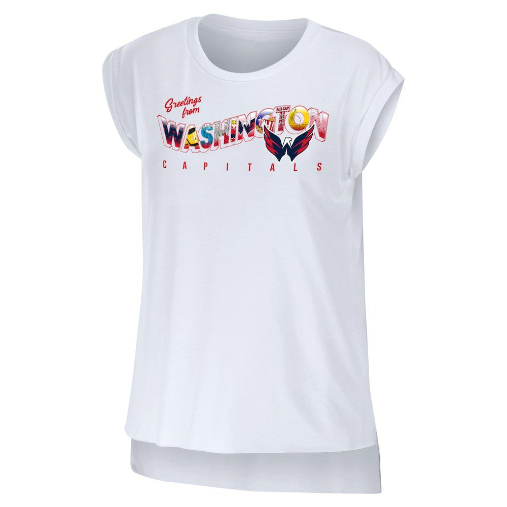 Washington Capitals WEAR by Erin Andrews Women's Greetings From Muscle T-Shirt Outlet