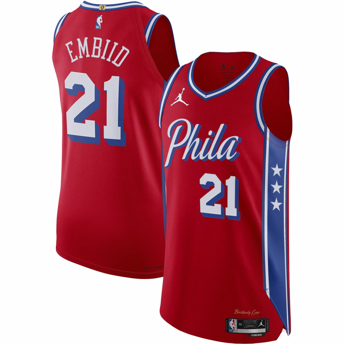Joel Embiid Philadelphia 76ers Jordan Brand Authentic Player Jersey On Sale