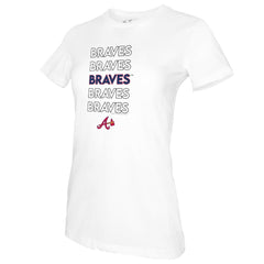 Atlanta Braves Tiny Turnip Women's Stacked T-Shirt | MLB For sale