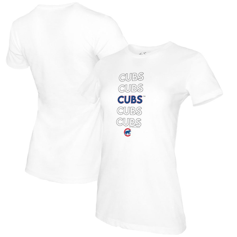 Chicago Cubs Tiny Turnip Women's Stacked T-Shirt | MLB Sale