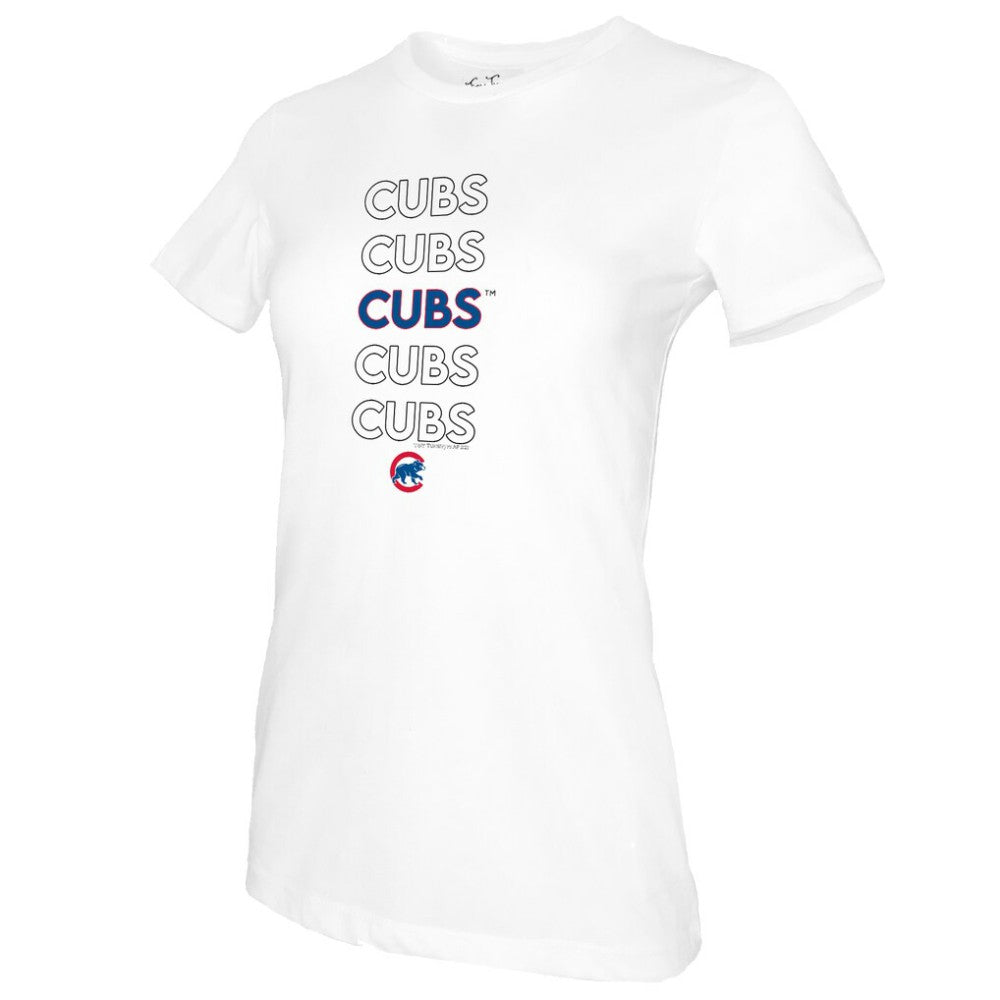Chicago Cubs Tiny Turnip Women's Stacked T-Shirt | MLB Sale