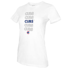 Chicago Cubs Tiny Turnip Women's Stacked T-Shirt | MLB Sale