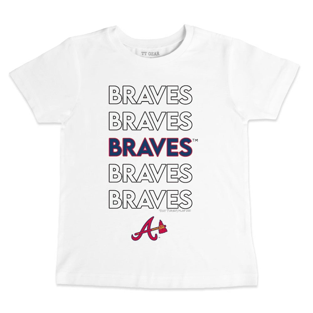 Atlanta Braves Tiny Turnip Youth Stacked T-Shirt | MLB US