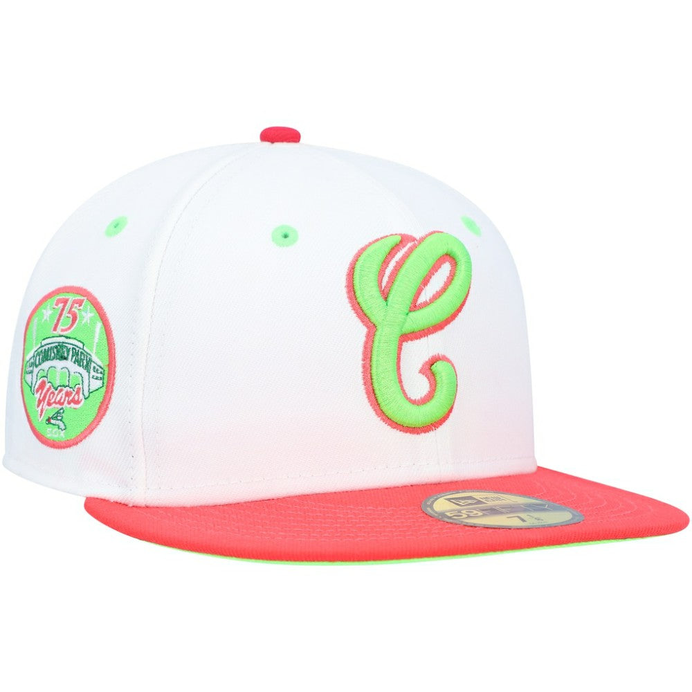 Chicago White Sox New Era Cooperstown Collection Comiskey Park 75th Anniversary Strawberry Lolli 59FIFTY Fitted Hat | MLB Discount