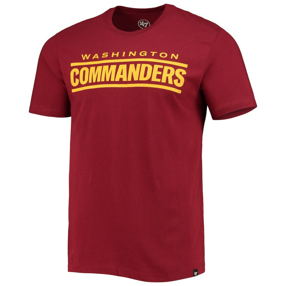 Washington Commanders 47 brand '47 Wordmark Imprint Super Rival T-Shirt