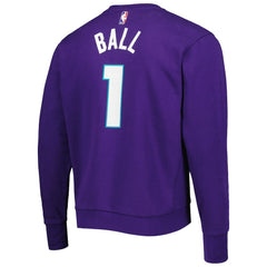 LaMelo Ball Charlotte Hornets Jordan Brand Statement Name & Number Pullover Sweatshirt For Sale