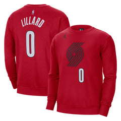 Damian Lillard Portland Trail Blazers Jordan Brand Statement Name & Number Pullover Sweatshirt Online