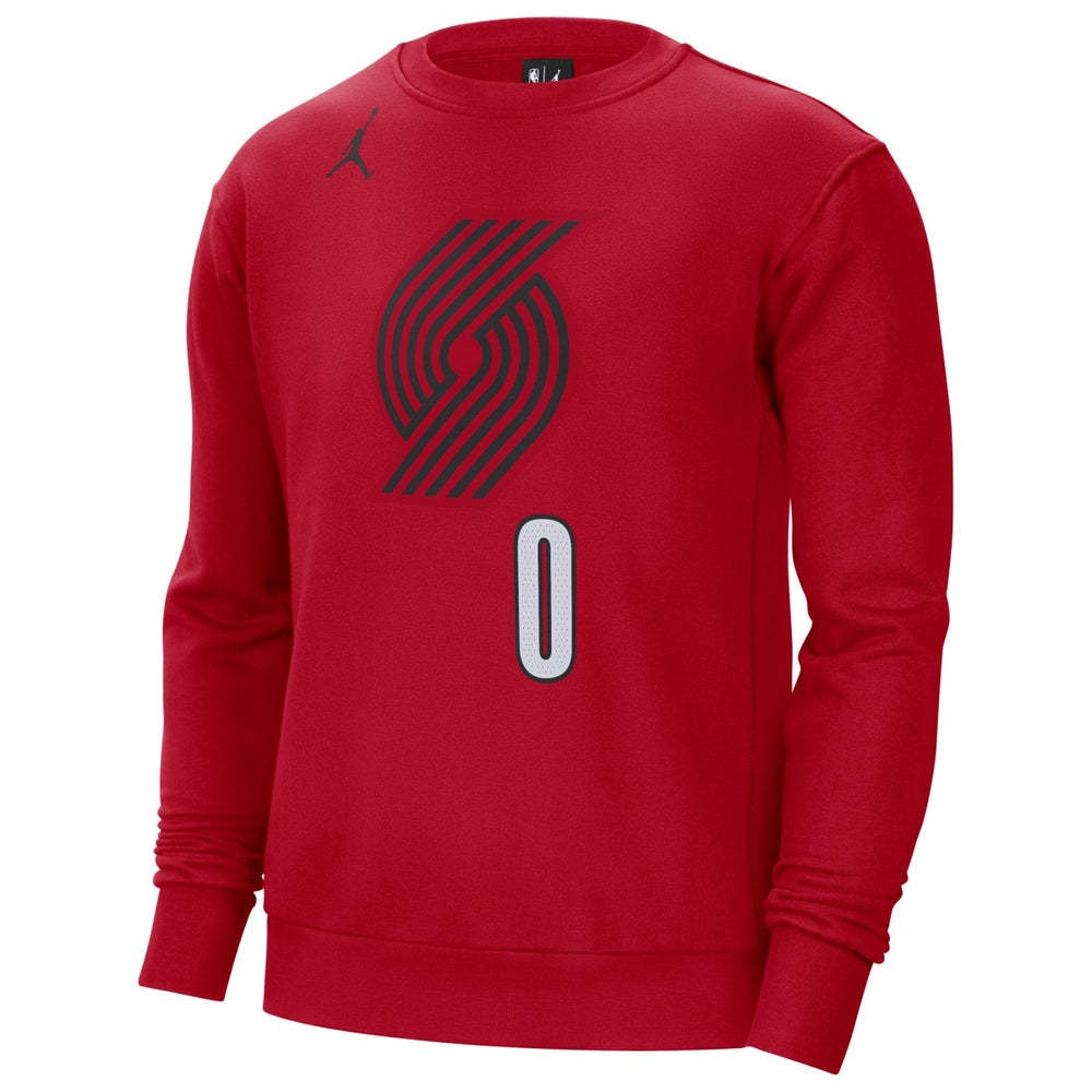 Damian Lillard Portland Trail Blazers Jordan Brand Statement Name & Number Pullover Sweatshirt Online