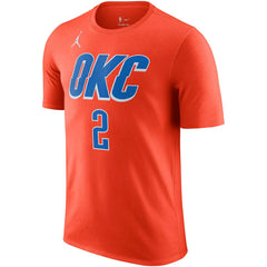 Shai Gilgeous-Alexander Oklahoma City Thunder Jordan Brand 2022/23 Statement Edition Name & Number T-Shirt Outlet