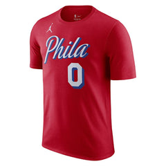 Tyrese Maxey Philadelphia 76ers Jordan Brand 2022/23 Statement Edition Name & Number T-Shirt New