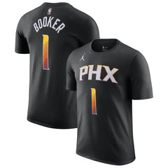 Devin Booker Phoenix Suns Jordan Brand 2022/23 Statement Edition Name & Number T-Shirt Outlet