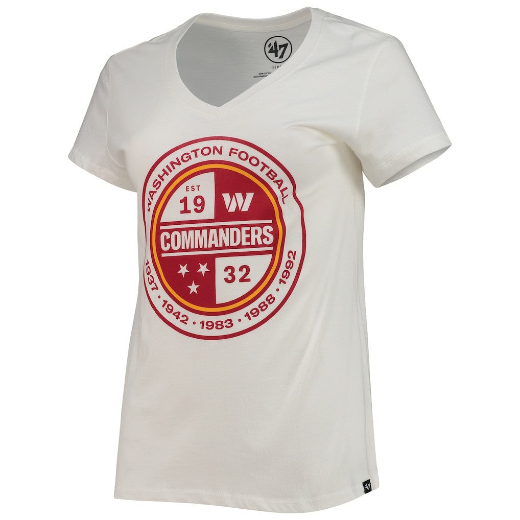 Washington Commanders 47 brand '47 Women's Imprint Ultra Rival V-Neck T-Shirt