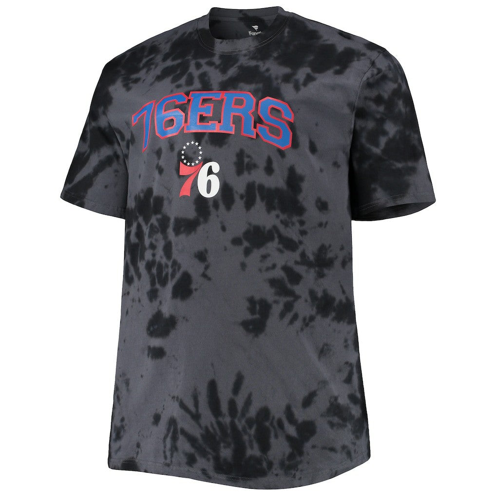 Philadelphia 76ers Big & Tall Marble Dye Tonal Performance T-Shirt On Sale