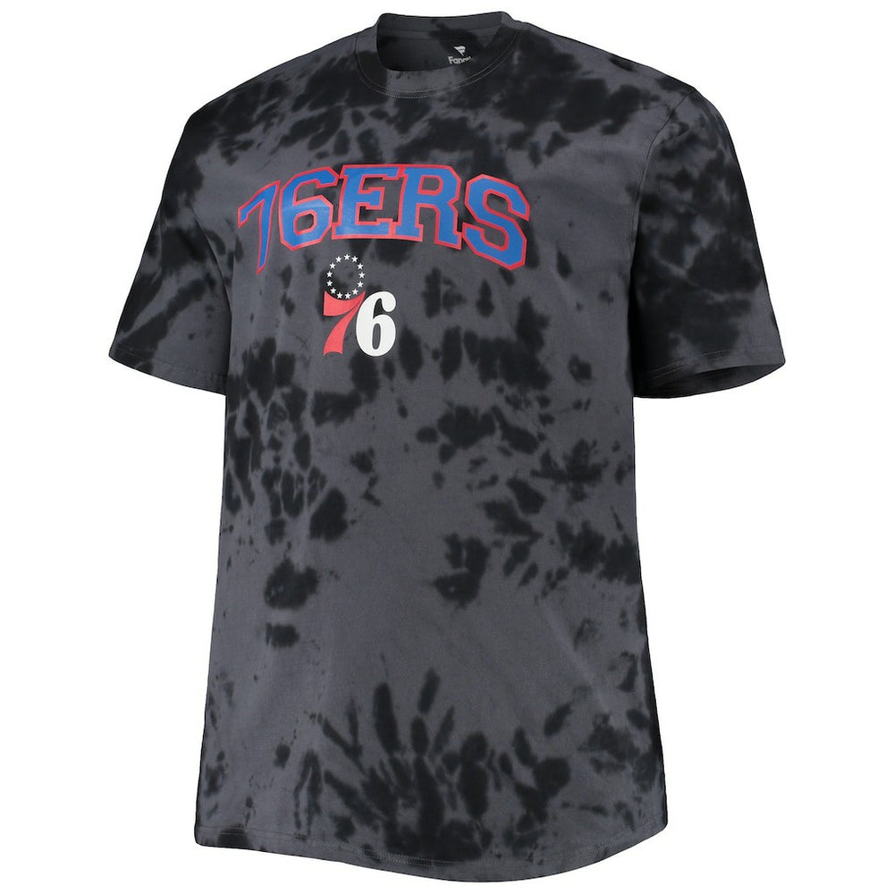 Philadelphia 76ers Big & Tall Marble Dye Tonal Performance T-Shirt On Sale