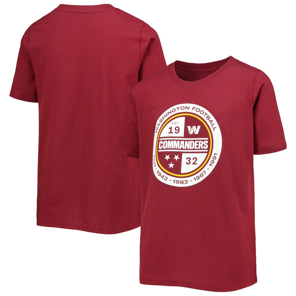 Washington Commanders  Youth Secondary Logo T-Shirt