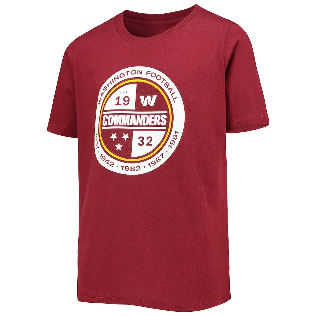 Washington Commanders  Youth Secondary Logo T-Shirt