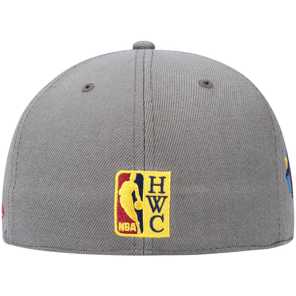 Philadelphia 76ers Hardwood Classics 60th Anniversary Carbon Cabernet Fitted Hat Discount