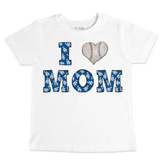 Los Angeles Dodgers Tiny Turnip Youth Heart Mom T-Shirt | MLB On Sale