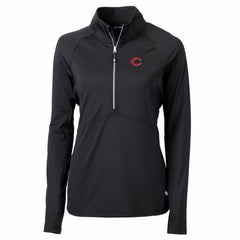 Cincinnati Reds Cutter & Buck Women's Adapt Eco Knit Stretch Half-Zip Pullover Top | MLB Outlet