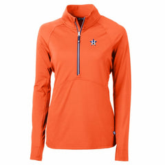 Houston Astros Cutter & Buck Women's Adapt Eco Knit Stretch Half-Zip Pullover Top | MLB For sale