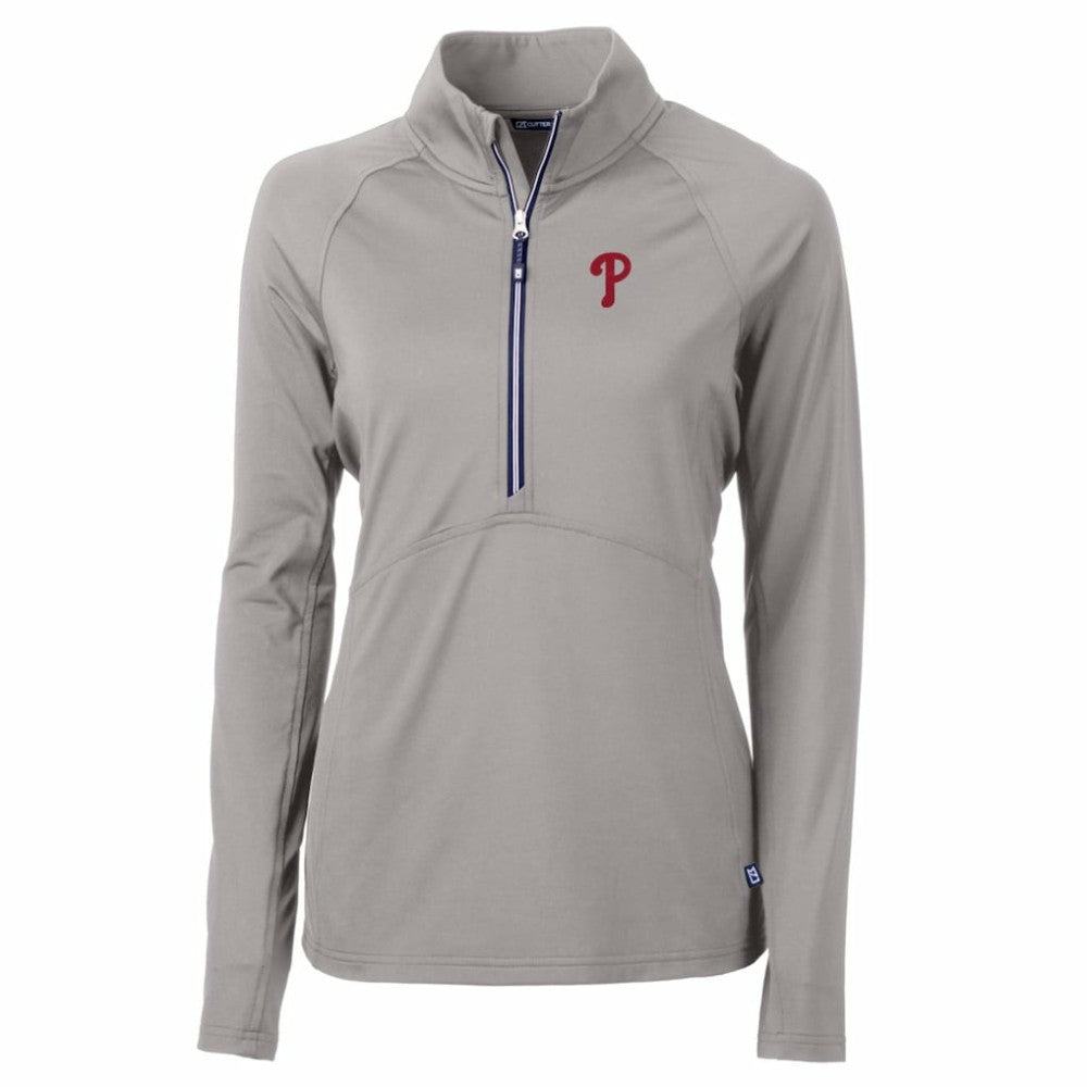 Philadelphia Phillies Cutter & Buck Women's Adapt Eco Knit Stretch Half-Zip Pullover Top | MLB Near me