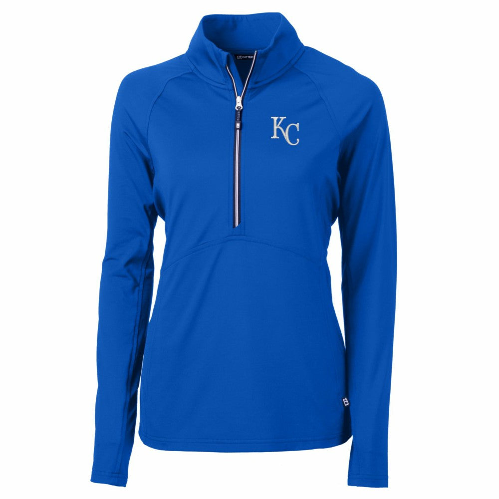Kansas City Royals Cutter & Buck Women's Adapt Eco Knit Stretch Half-Zip Pullover Top | MLB For sale