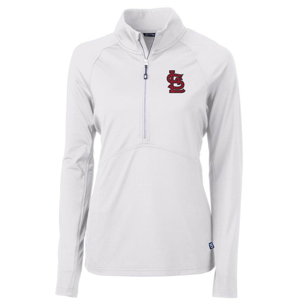St. Louis Cardinals Cutter & Buck Women's Adapt Eco Knit Stretch Half-Zip Pullover Top | MLB Shop