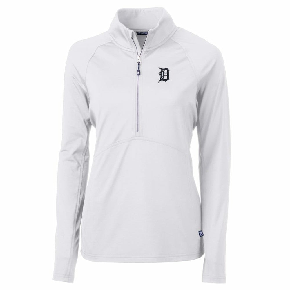 Detroit Tigers Cutter & Buck Women's Adapt Eco Knit Stretch Half-Zip Pullover Top | MLB US