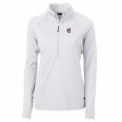 Chicago Cubs Cutter & Buck Women's Adapt Eco Knit Stretch Half-Zip Pullover Top | MLB US
