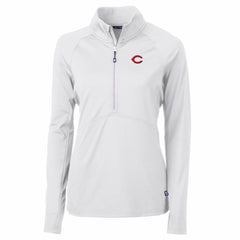 Cincinnati Reds Cutter & Buck Women's Adapt Eco Knit Stretch Half-Zip Pullover Top | MLB Outlet