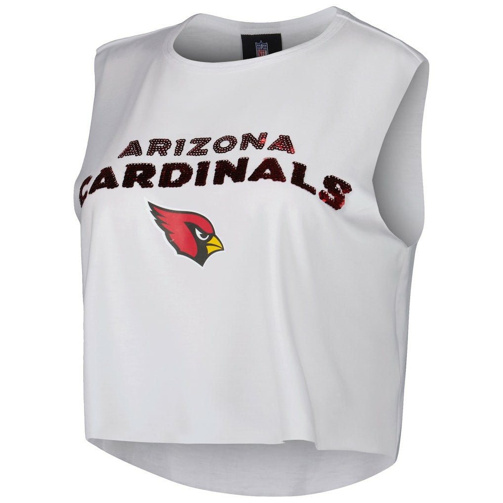 Arizona Cardinals  Cuce Women's Sequin Cropped Tank Top